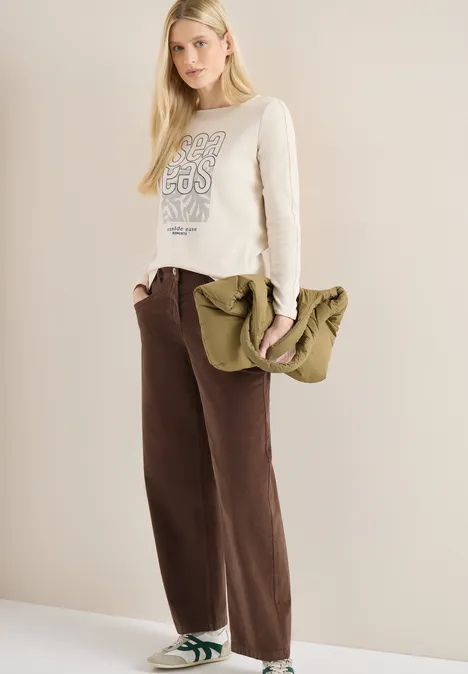 Wide Leg Hose urban taupe