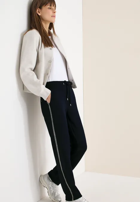 Pantalon avec détail de bande universal blue Pantalon avec détail de bande universal blue