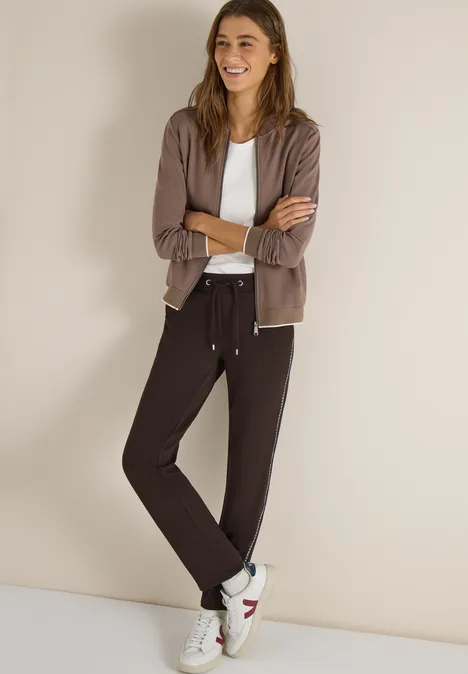 Pantalon avec détail de bande macchiato brown Pantalon avec détail de bande macchiato brown