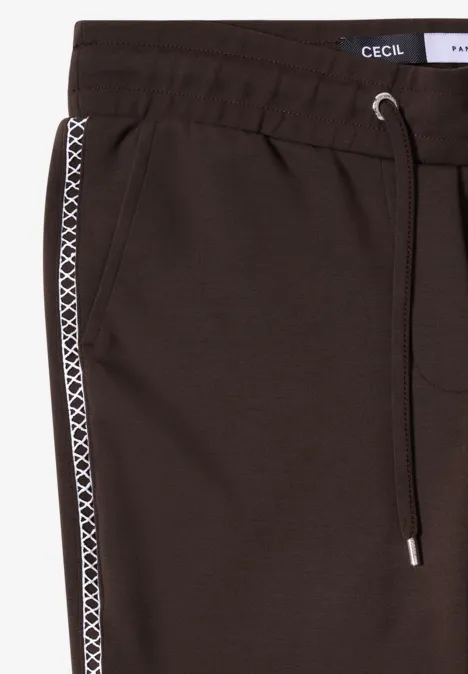 Pantalon avec détail de bande macchiato brown Pantalon avec détail de bande macchiato brown