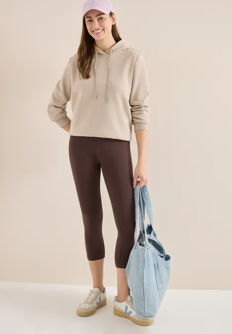 Basic Leggings in Unifarbe macchiato brown