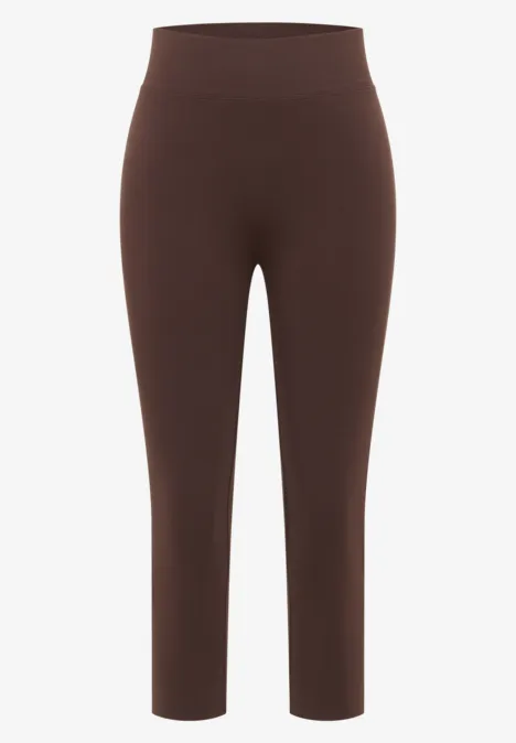 Basic Leggings in Unifarbe macchiato brown