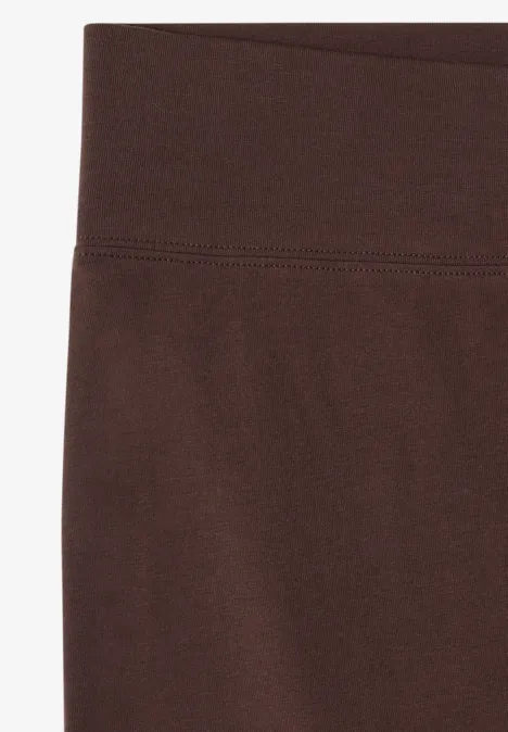Basic Leggings in Unifarbe macchiato brown