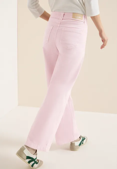 High Waist Wide Legs jeans in Loose Fit light blush rose