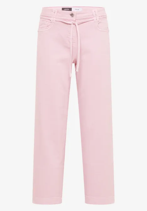 High Waist Wide Legs jeans in Loose Fit light blush rose