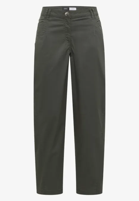 Mid Waist Barrel Leg Hose im Casual Fit clear khaki Mid Waist Barrel Leg Hose im Casual Fit clear khaki