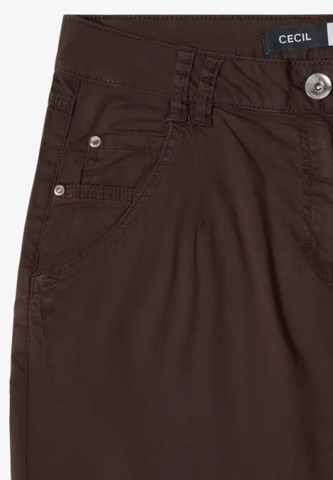 Mid Waist Barrel Leg Hose im Casual Fit macchiato brown