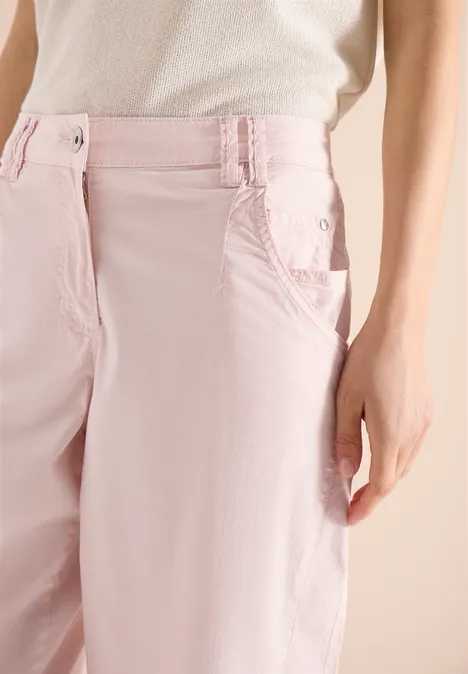Mid Waist Barrel Leg Hose im Casual Fit rose quartz