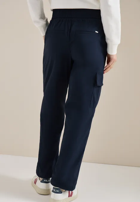 High Waist Straight Leg Hose im Loose Fit universal blue High Waist Straight Leg Hose im Loose Fit universal blue