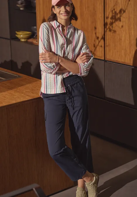 High Waist Straight Leg Hose im Loose Fit universal blue High Waist Straight Leg Hose im Loose Fit universal blue