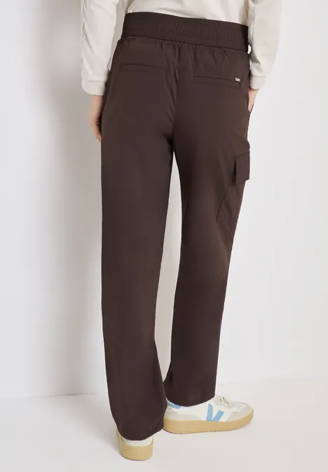 High Waist Straight Leg Hose im Loose Fit macchiato brown