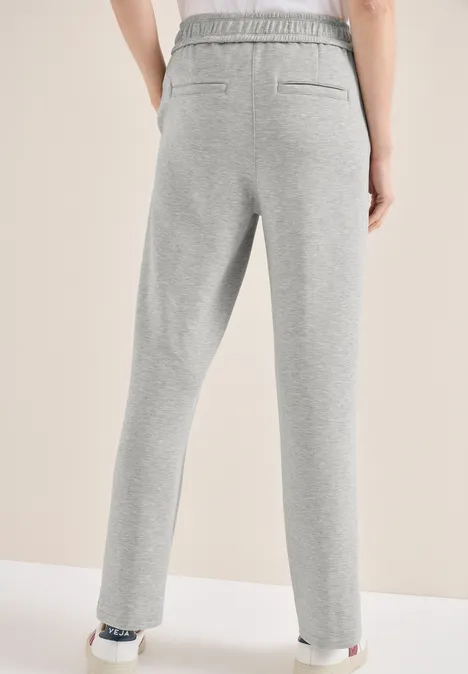 Pantalon Straight Legs milky grey melange
