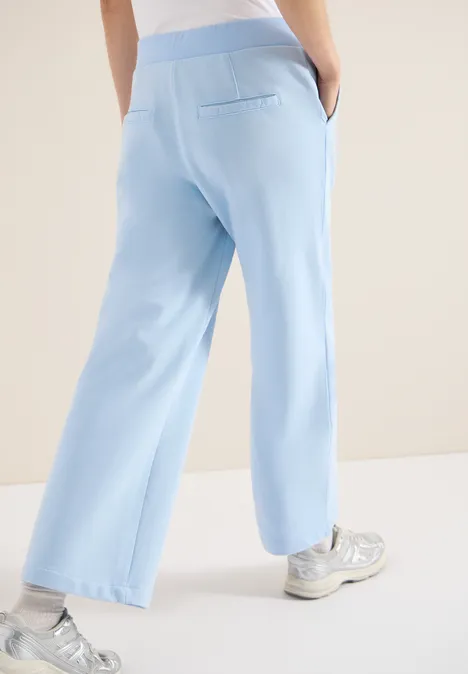 Spodnie z szerokimi nogawkami High Waist fresh water blue