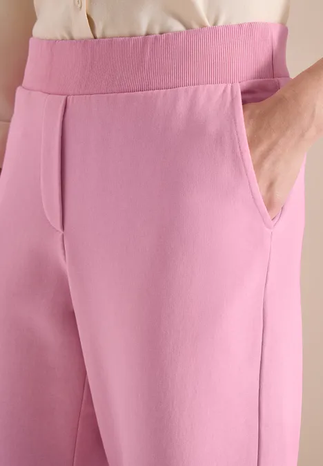 Spodnie z szerokimi nogawkami High Waist flamingo rose