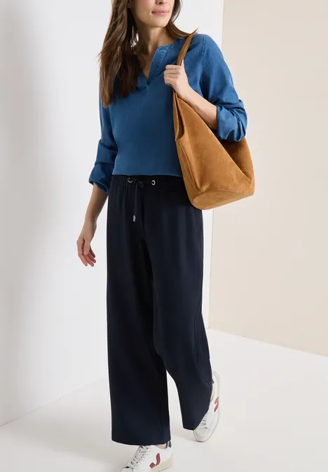 High Waist Straight Leg Hose im Loose Fit universal blue High Waist Straight Leg Hose im Loose Fit universal blue