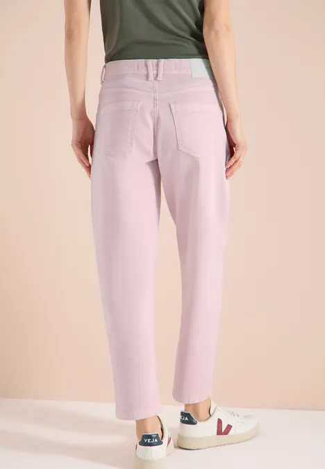 High Waist Barrel Leg Jeans en Loose Fit light blush rose