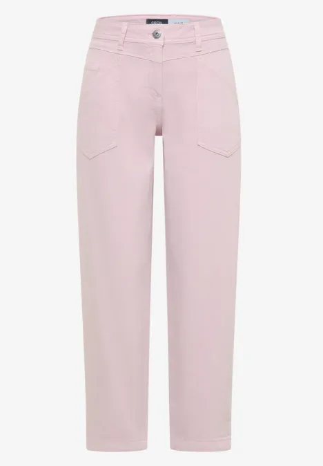 High Waist Barrel Leg Jeans en Loose Fit light blush rose