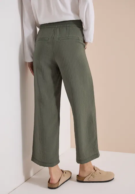 High Waist Wide Leg Hose im Loose Fit khaki