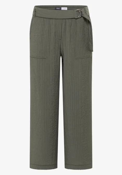 High Waist Wide Leg Hose im Loose Fit khaki