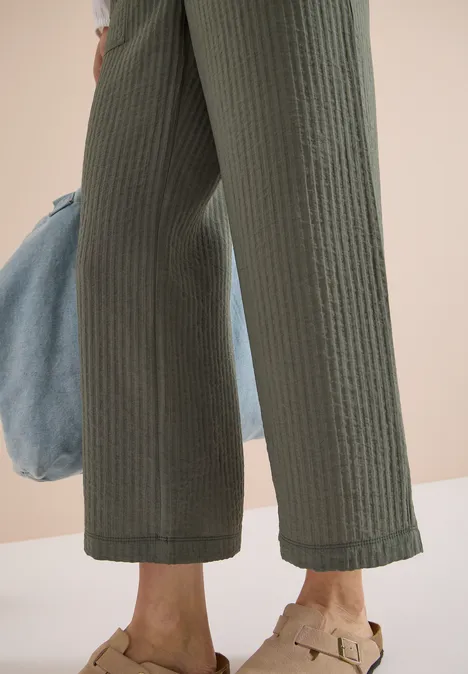 High Waist Wide Leg Hose im Loose Fit khaki