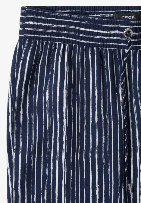 Wide Leg Hose im Loose Fit mit Streifen universal blue