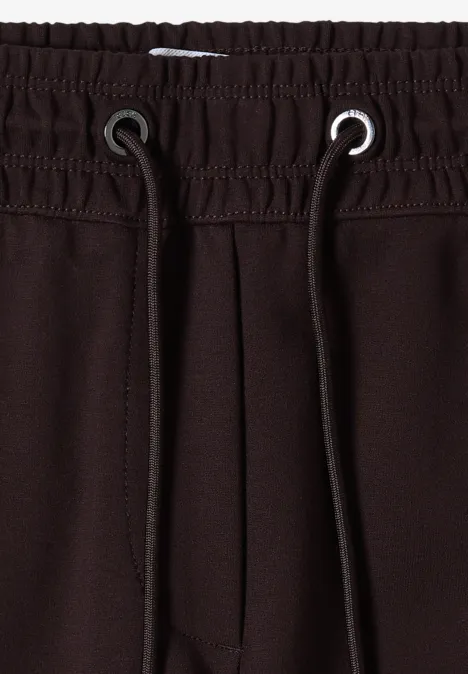 Pantalon de jogging noir avec taille élastique et cordon