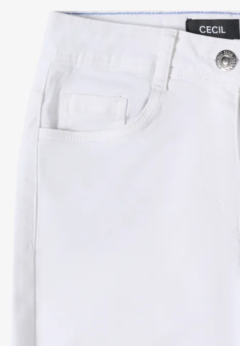 Weiße Jeans mit CECIL-Label und Seitentasche