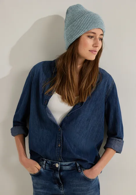 O_Knit Cap adriatic blue melange