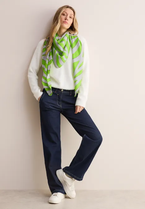 Kuscheliges Dreieckstuch citrus lime