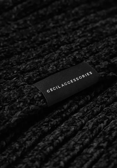 Chenille Schal Black