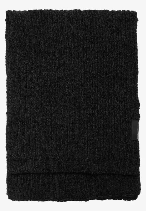 Chenille Schal Black