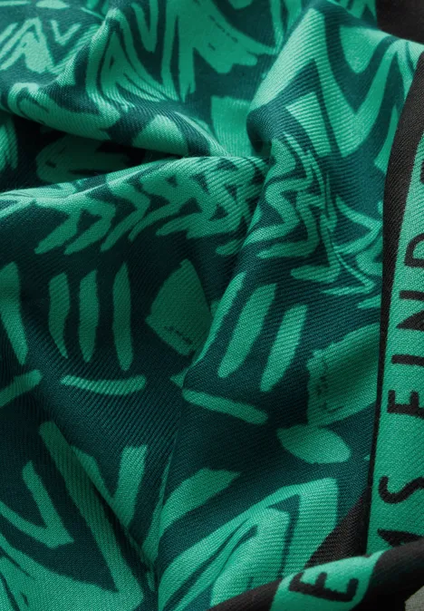 Bedrukte lusjessjaal aventurine green