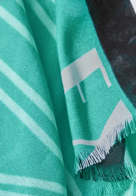 Gemusterter Schal aventurine green