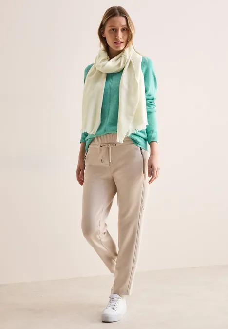 Gemusterter Schal light hazel beige