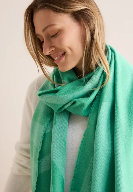 Gemusterter Schal aventurine green