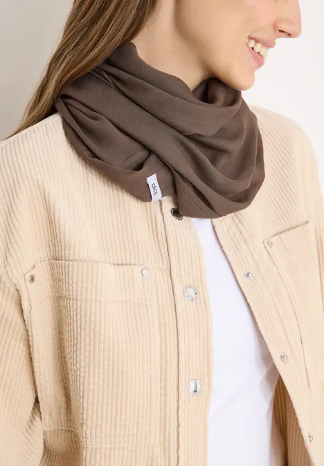 Sjaal met lus in effen kleur null