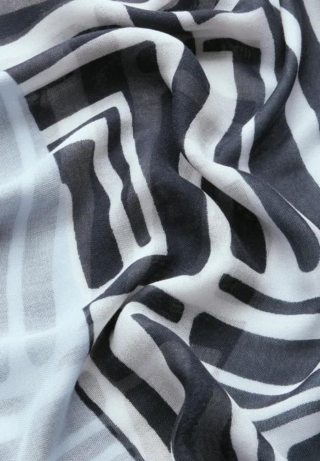 Foulard loop à motifs universal blue