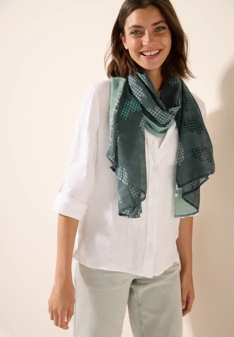 Gemusterter Strukturschal dark balmy khaki
