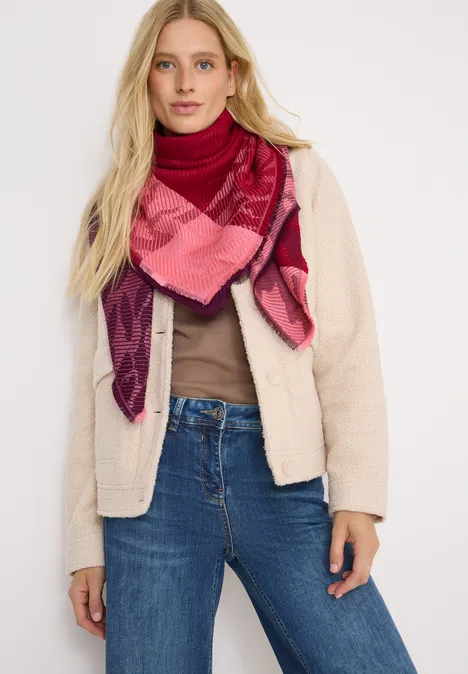 Tuch mit Zebramuster beaujolais red