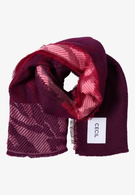 Tuch mit Zebramuster beaujolais red