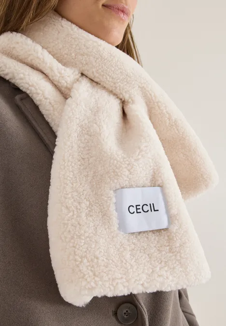 Teddy Schal teddy vanilla white
