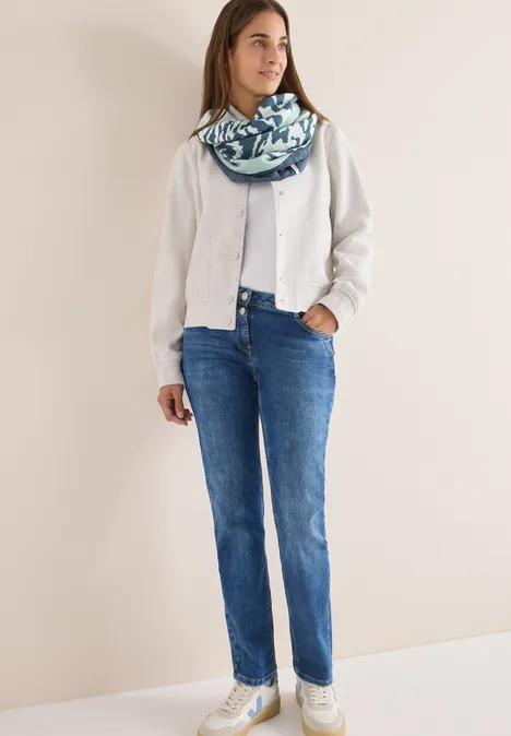 Softer Loopschal mit Print smoke salvia