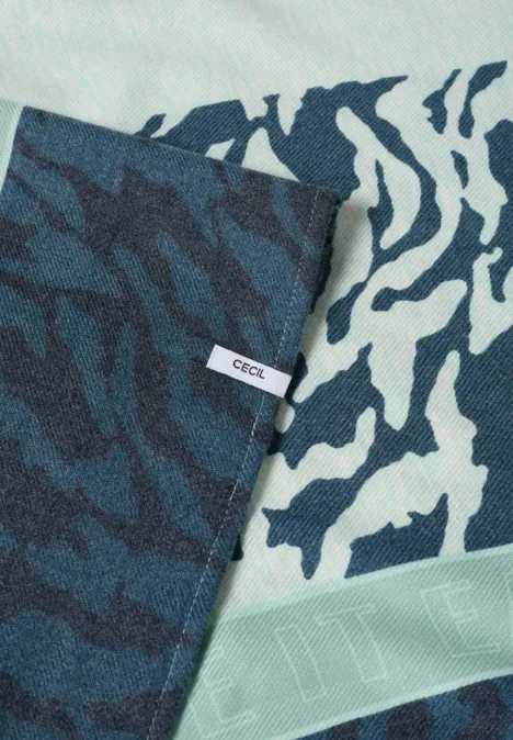 Softer Loopschal mit Print smoke salvia