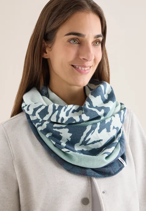 Softer Loopschal mit Print smoke salvia