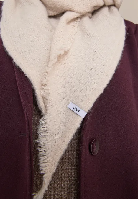 Bouclé Dreieckstuch light greige