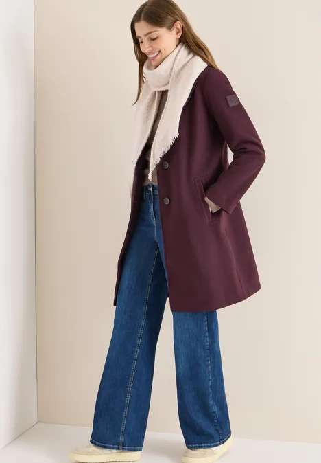 Bouclé Dreieckstuch light greige