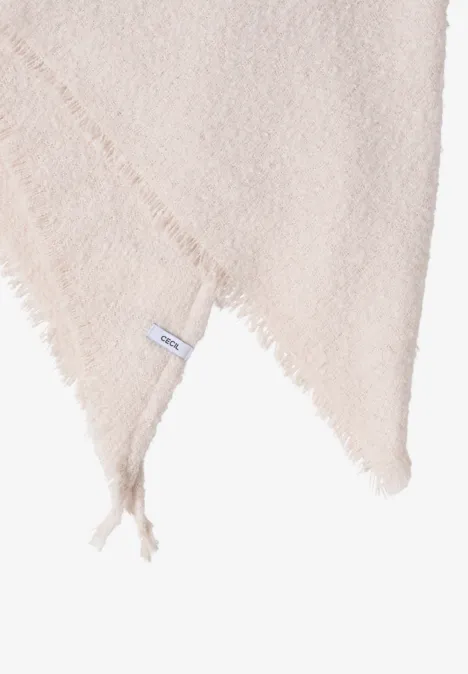 Bouclé Dreieckstuch light greige