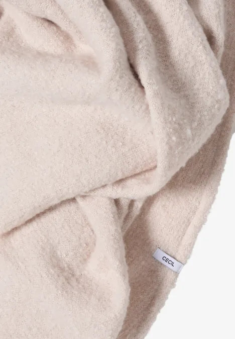 Bouclé Dreieckstuch light greige