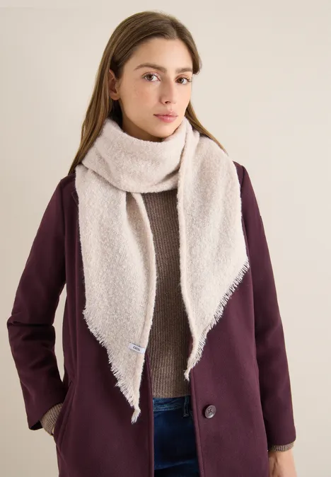Bouclé Dreieckstuch light greige