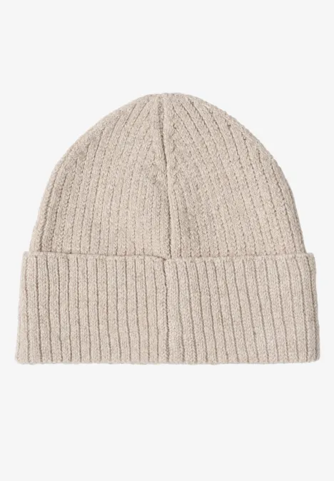 Beanie in Unifarbe alabaster beige melange